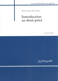 Marie-Hélène De Laender - Introduction au droit privé.
