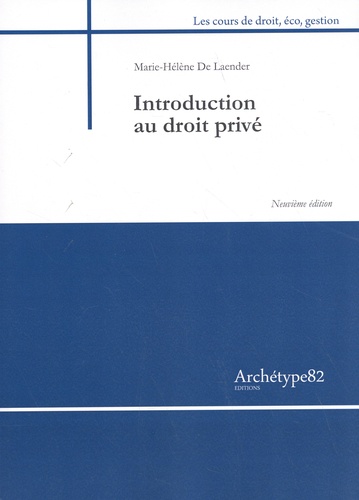 Introduction au droit privé 9e édition