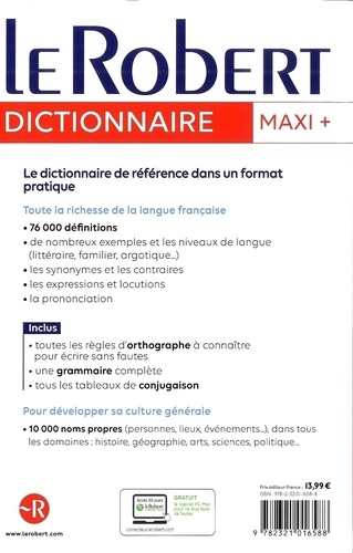 Le Robert Dictionnaire Maxi Plus. Langue Française