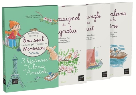 3 histoires de Clara et Anatole. Coffret en 3 volumes : Le rossignol du magnolia ; La jungle de nuit ; Une baleine sur la Seine