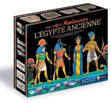 L'Egypte ancienne. 64 cartes, 1 frise chronologique, 1 carte de l'Egypte, 24 figurines cartonnées et 1 livret