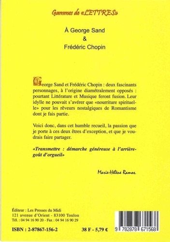 Gammes de "lettres". A George Sand & Frédéric Chopin