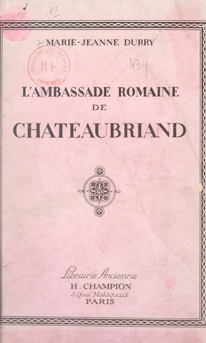 L'ambassade romaine de Châteaubriand