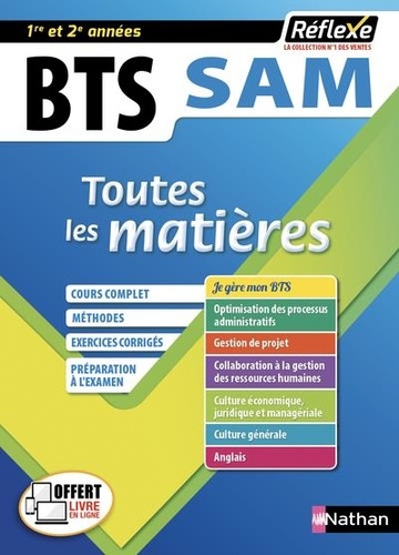 BTS SAM 1re et 2e années. Toutes les matières  Edition 2019 - Occasion