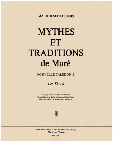 Mythes et traditions de Maré. Nouvelle-Calédonie, Les Eletok