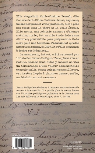 Les confessions de Madame Cent-Kilos. Le manuscrit retrouvé d'une criminelle de la Belle Epoque