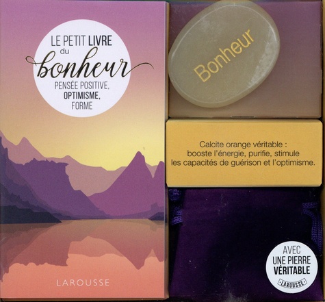 Coffret Ma petite pierre de bonheur. Le petit livre du bonheur avec 1 calcite orange véritable