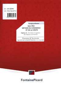 Métiers du commerce et de la vente 1re & Tle Bac Pro option A : Animation et gestion de l'espace commercial