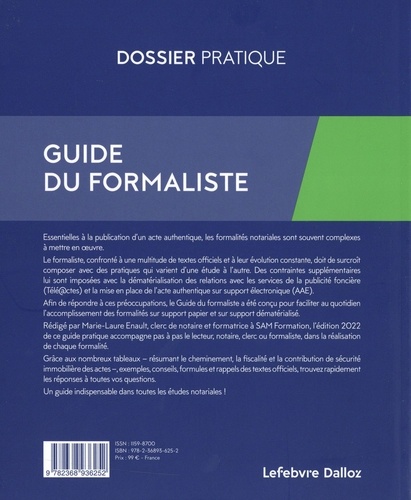 Guide du formaliste  Edition 2022