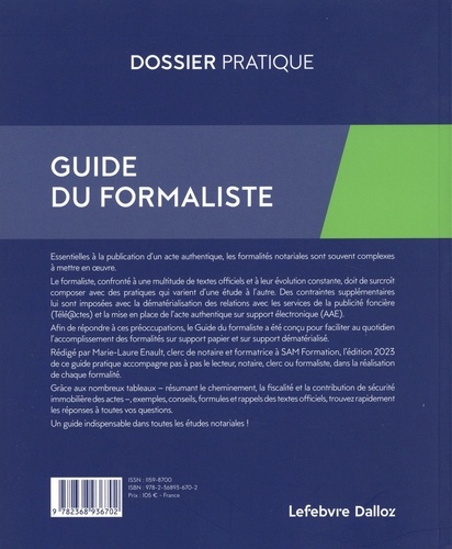 Guide du formaliste  Edition 2023
