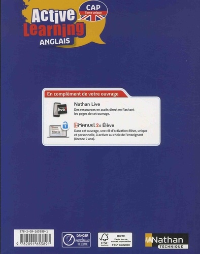 Anglais CAP A2 Active Learning. Tome unique  Edition 2019