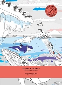 Marie M et Adrienne Bornstein - Affiche à colorier Animaux de la mer.
