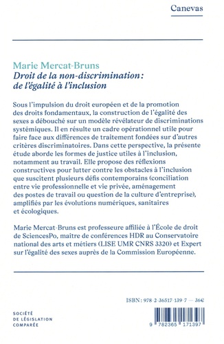 Droit de la non-discrimination : de l'égalité à l'inclusion