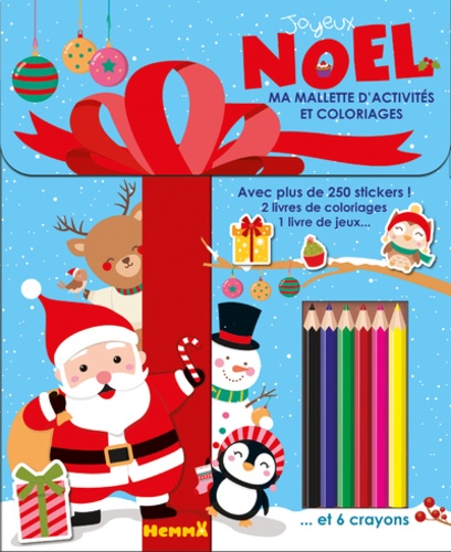 Marie Morey - Joyeux Noël - Ma mallette d'activités et coloriages avec 6 crayons.