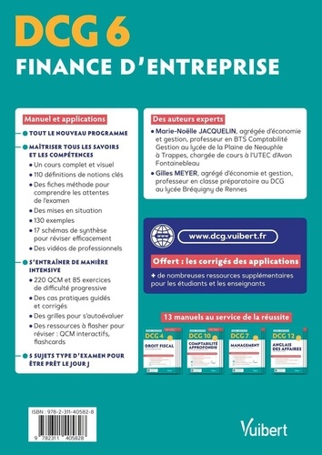DCG 6 Finance d'entreprise  Edition 2021