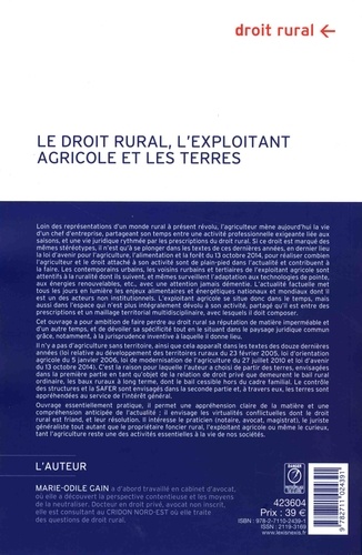 Le droit rural, l'exploitant agricole et les terres 4e édition