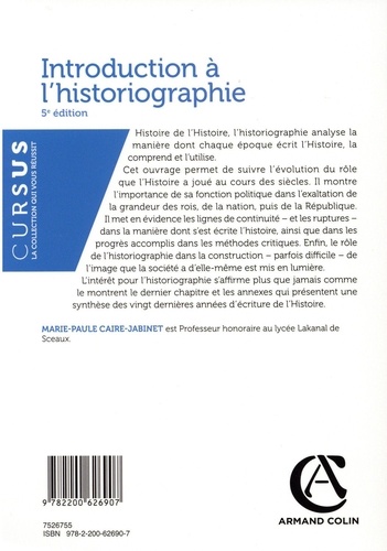 Introduction à l'historiographie 5e édition