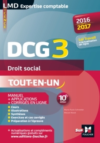 Droit social DCG 3. Manuel & applications 10e édition