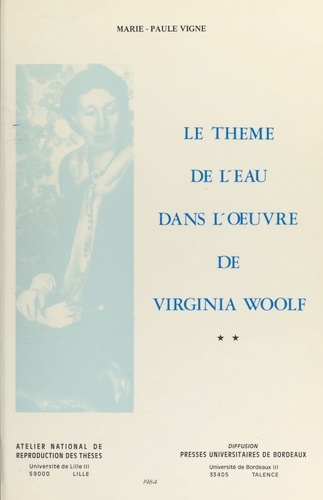 Le thème de l'eau dans l'œuvre de Virginia Woolf (2)