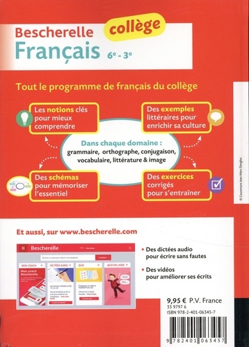 Bescherelle Français Collège (6e, 5e, 4e, 3e)