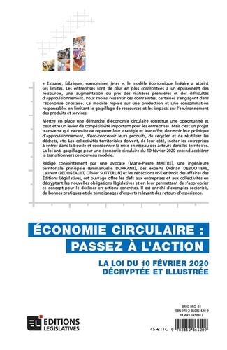 Economie circulaire : passez à l'action. La loi du 10 février 2020 décryptée et illustrée