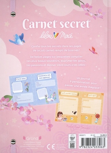 Carnet secret Lilou & Macé Licorne