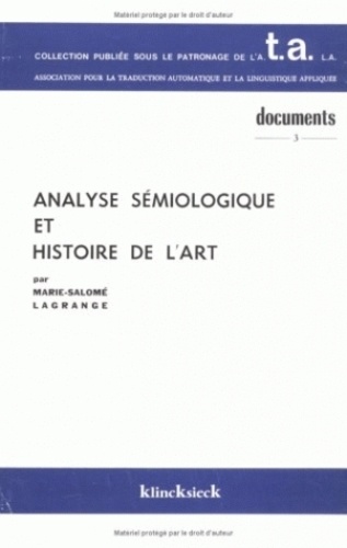 Marie-Salomé Lagrange - Analyse sémiologique et histoire de l'art - Examen critique d'une classification.