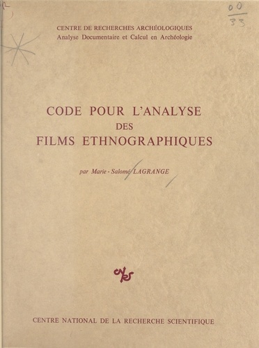 Code pour l'analyse des films ethnographiques