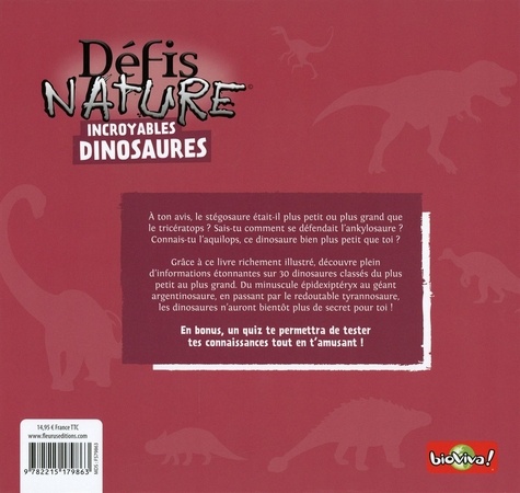 Incroyables dinosaures. Du plus petit au plus grand !