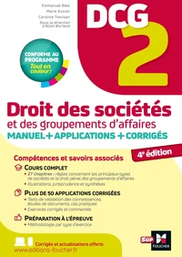 Droit des sociétés et autres groupements d'affaire DCG 2