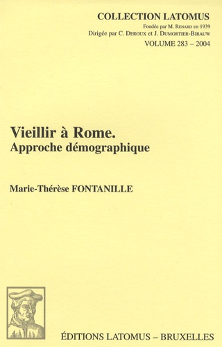 Marie-Thérèse Fontanille - Vieillir à Rome - Approche démographique.