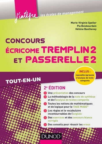 Marie-Virginie Speller et Pia Boisbourdain - Concours Écricome Tremplin 2 et Passerelle 2 - 2e éd. - Tout-en-un.