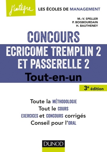 Marie-Virginie Speller et Pia Boisbourdain - Concours Ecricome Tremplin 2 et Passerelle 2 - Tout-en-un.