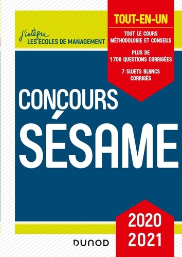 Concours Sésame. Tout-en-un  Edition 2020-2021