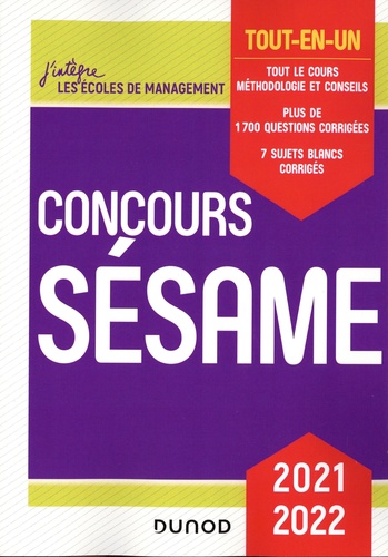 Concours Sésame. Tout-en-un  Edition 2021-2022