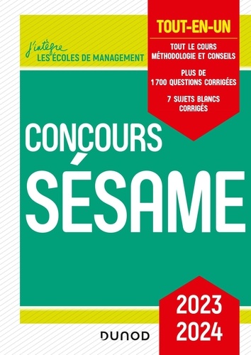 Concours Sésame. Tout-en-un  Edition 2023-2024
