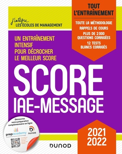 Marie-Virginie Speller et Sophie Gallix - Score IAE-Message - 2021-2022 - Tout l'entraînement.