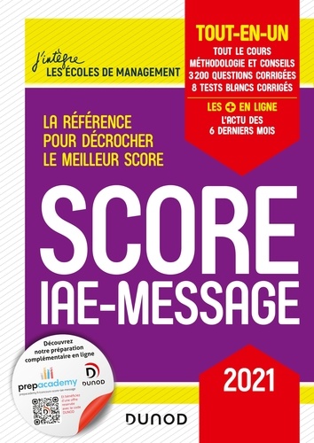 Marie-Virginie Speller et Benoît Priet - Score IAE-Message - 2021 - Tout-en-un.