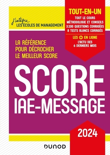 Marie-Virginie Speller et Benoît Priet - Score IAE-Message - 2024 - Tout-en-un.