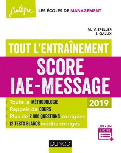 Marie-Virginie Speller et Sophie Gallix - Score IAE-Message - Tout l'entraînement - 2019.