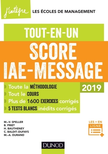 Score IAE-Message. Tout-en-un  Edition 2019
