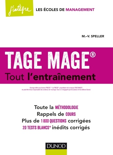 Marie-Virginie Speller - Tage Mage, tout l'entraînement - 20 tests blancs corrigés.