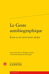 Le Geste autobiographique
