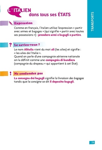 Guide de conversation italien