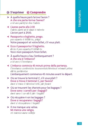 Guide de conversation italien