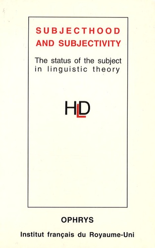Marina Yaguello - Subjecthood and subjectivity - The status of the subject in linguistic theory.