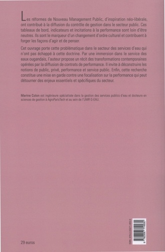 Le contrôle de gestion dans l'analyse institutionnelle. Les contrats de performance dans le secteur de l'eau ougandais