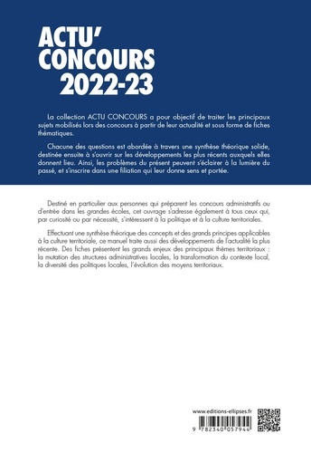 Culture territoriale. Cours et QCM  Edition 2022-2023