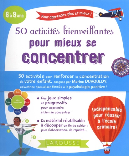 Marine Duvouldy - 50 activités bienveillantes pour mieux se concentrer.