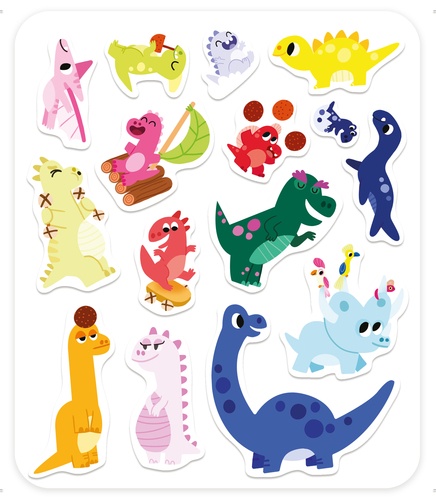 Stickers épais et décors, Les dinosaures
